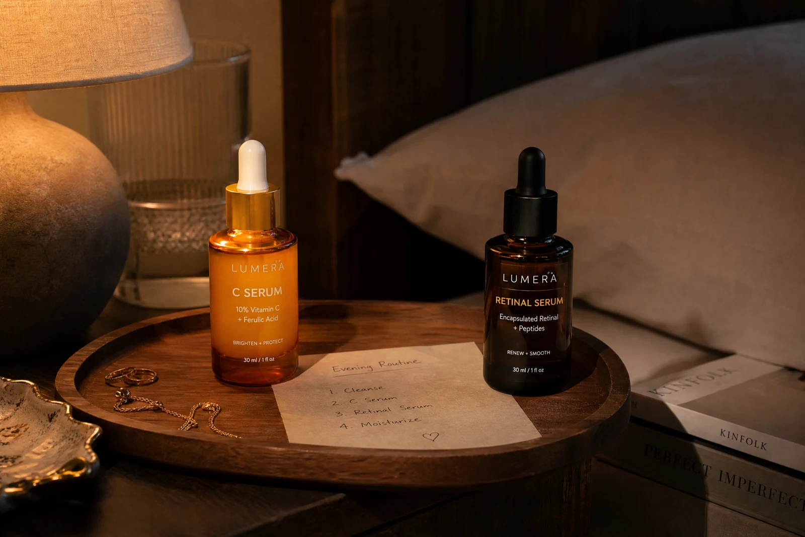 How to Combine Retinal, Vitamin C and Sunscreen editorial photo